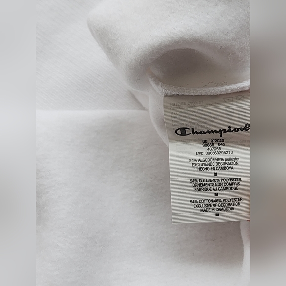 Champion white fleece sweater - NWOT - Picture 4 of 7